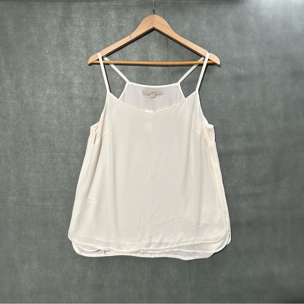 NWT Loft Ivory V-Neck Spaghetti Strap Camisole L